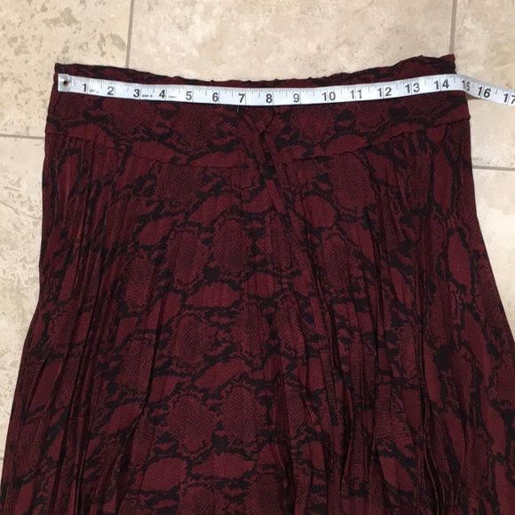 A.L.C. Maya snake print Bordeaux midi skirt (burgundy & black) - Picture 17 of 17